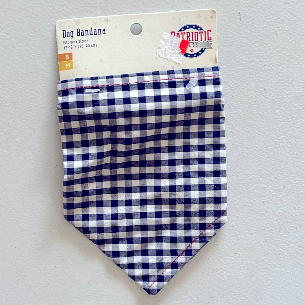 Dog Bandana, S/M, Checkered